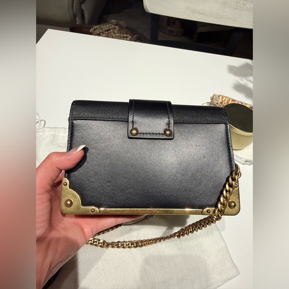 Prada Black and Gold Cashier Bag - Picture 9 of 14